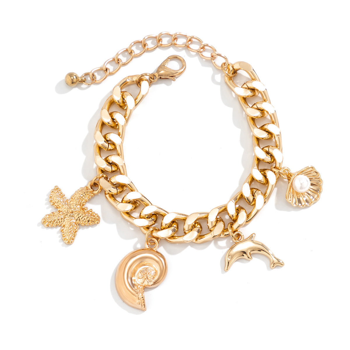 Starfish Pendant Choker Necklace Bracelets Women Trendy Vintage Tassel Chain Grunge Jewelry Fashion Jewelry