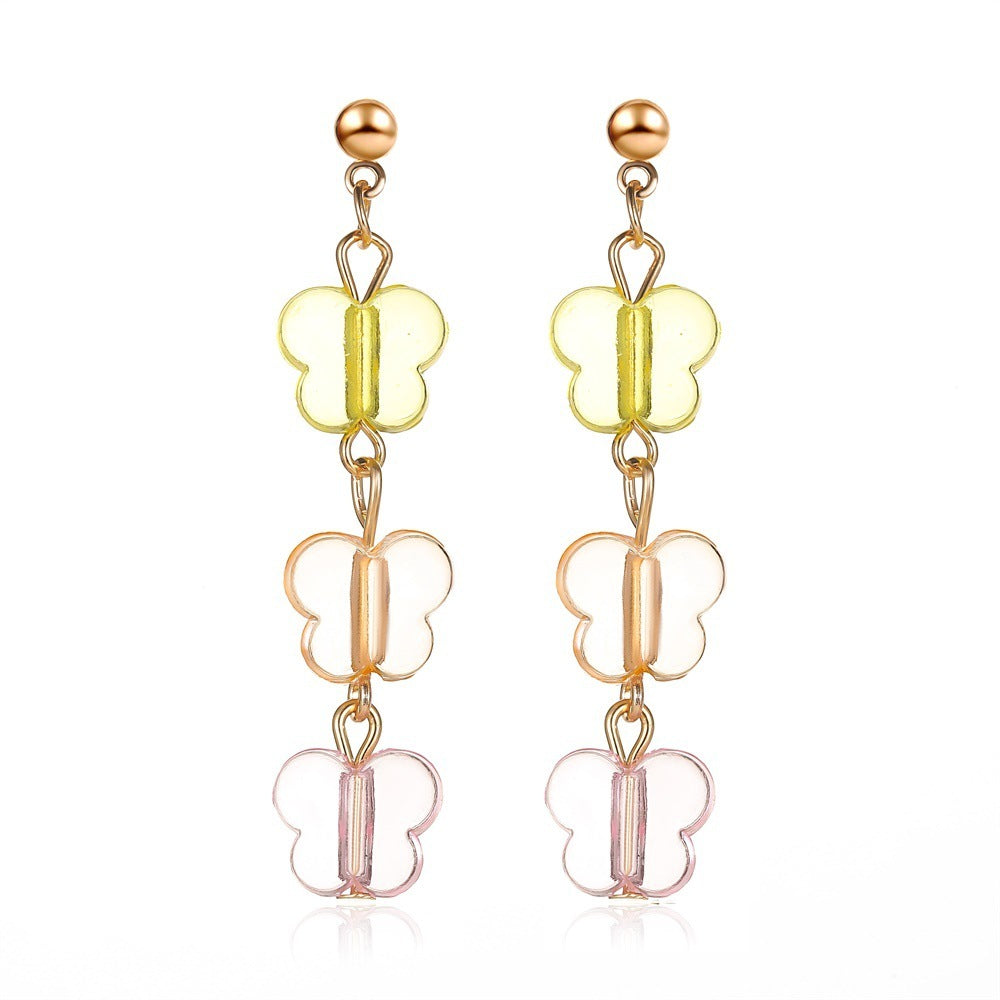 Summer Colorful Set Of Jewelry, SmallAnd Colorful Butterfly Necklace
