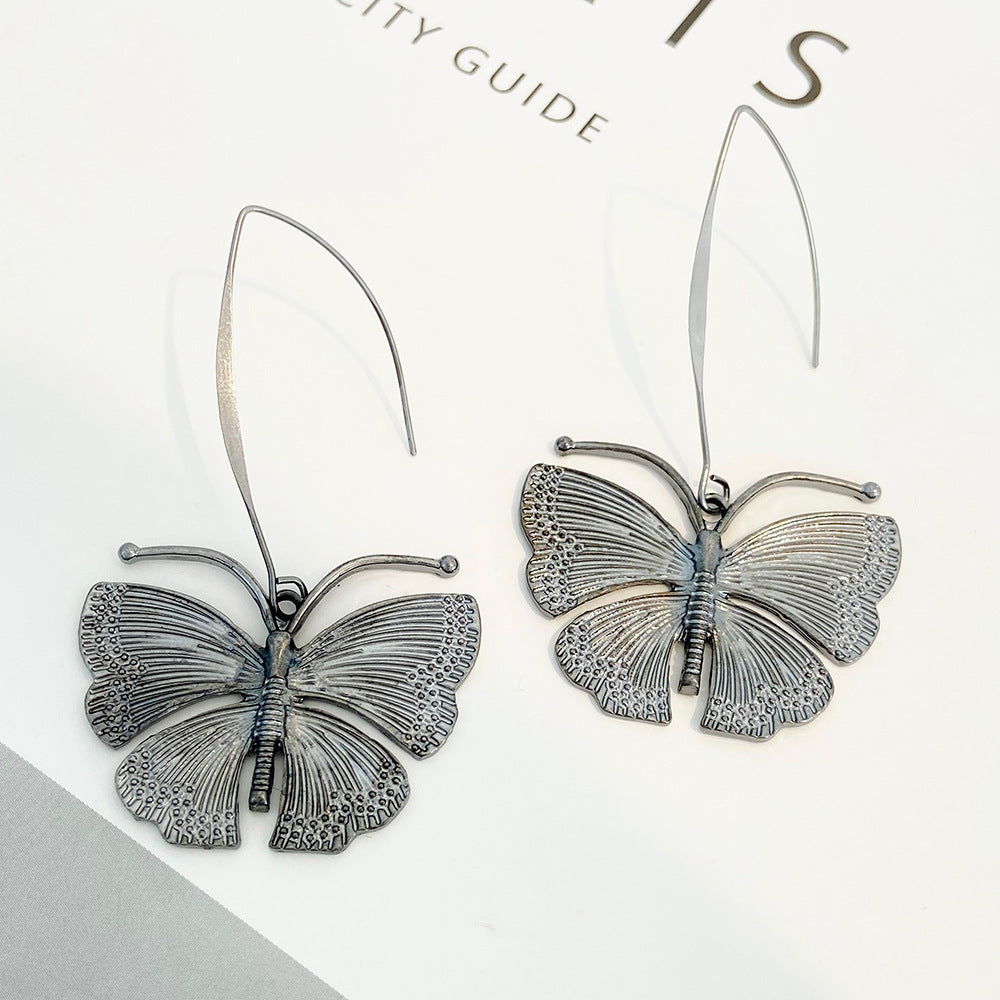 Retro Long Butterfly Earrings For Women