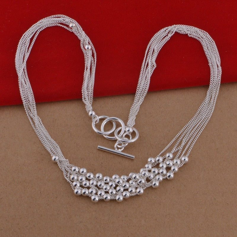 Small Wholesale Six - Line Light Beads Three - Piece Set Of Spherical Jewelry Set
