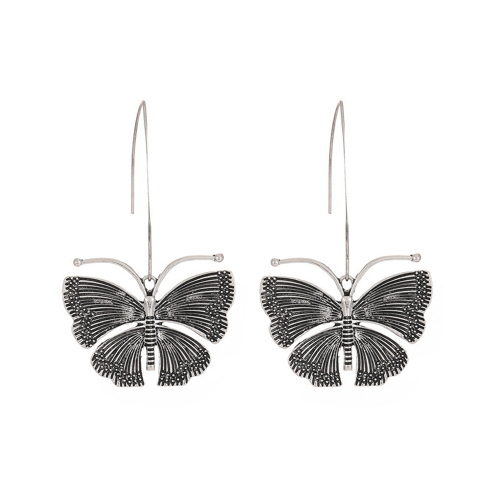 Retro Long Butterfly Earrings For Women