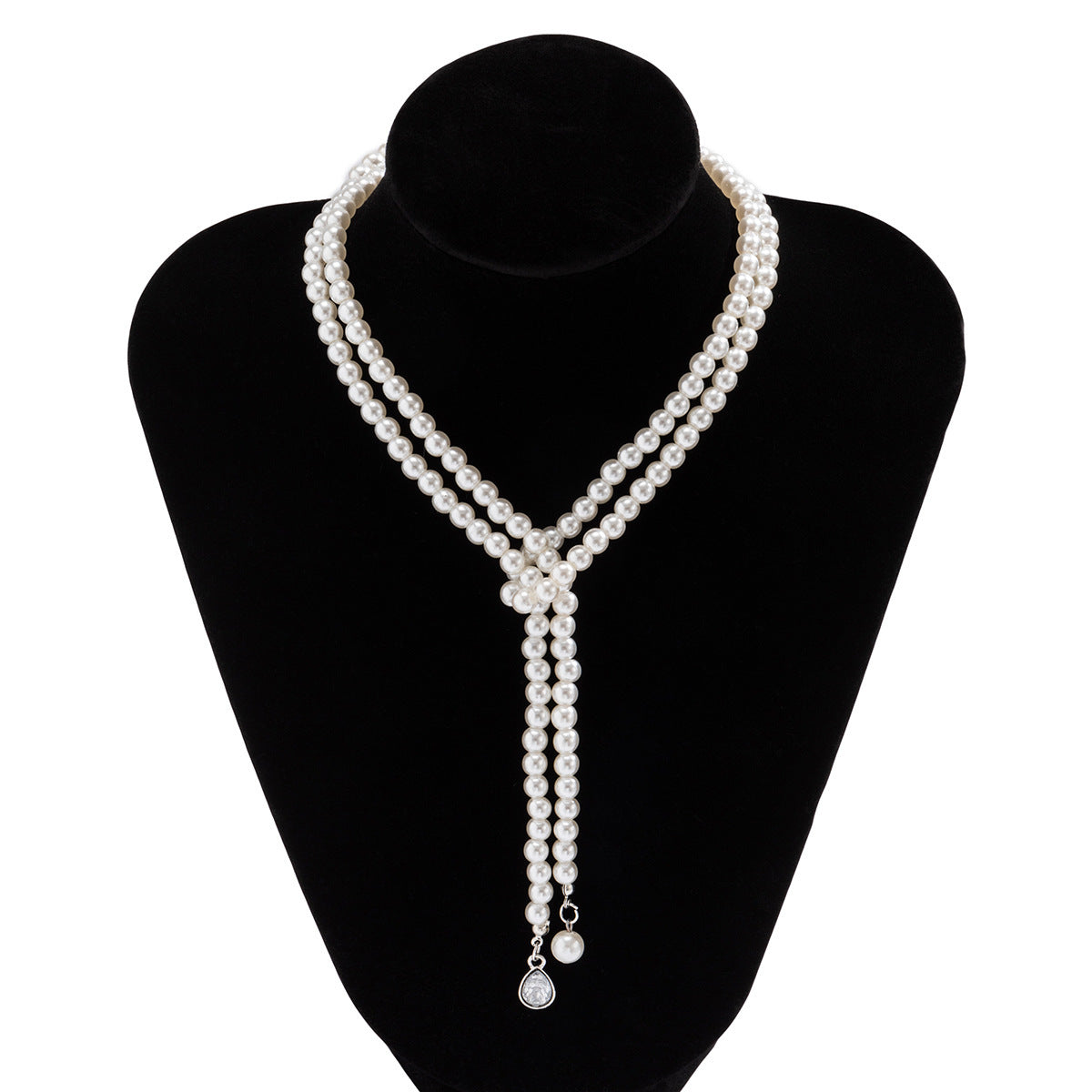Jewelry Retro Trend Pearl Tassel Necklace Female