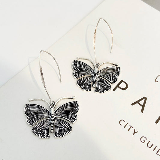 Retro Long Butterfly Earrings For Women