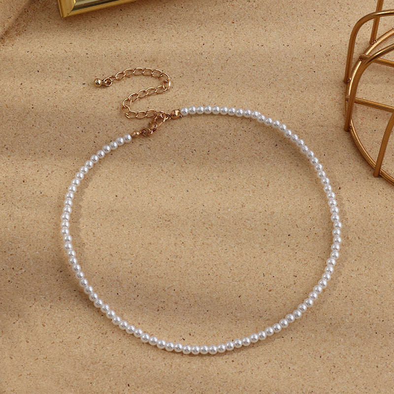 Fashion Jewelry Elegant Round Imitation Pearl Necklace Temperament Popular Pearl Necklace