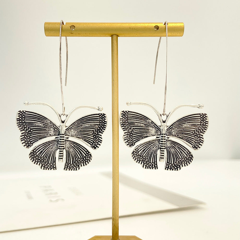 Retro Long Butterfly Earrings For Women